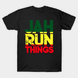 Jah Run Things Rasta Reggae Rastafari T-Shirt